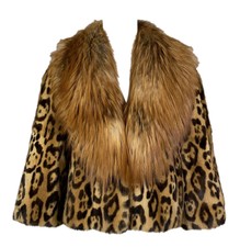Pre-fall 2009 Christian Dior John Galliano Jaguar Print Fox Fur Cropped Jacket