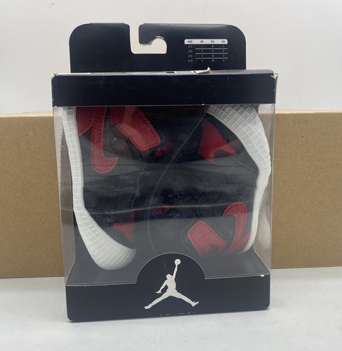 Nike Air Jordan 1 Crib Bootie BANNED Size 4C Black Varsity Red NIB 