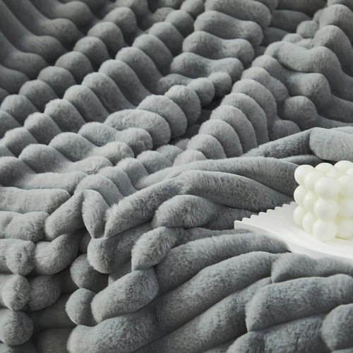 Luxus Kunstfell Überwurf Decke ultraweich kuschelig wendbar warm Schlafsofa Überwürfe - Bild 6 von 23