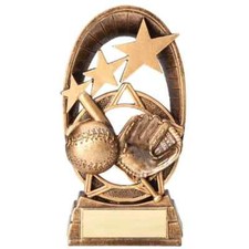 TROPHÉE BASEBALL SOFTBALL RÉSINE DORÉE MVP CHAMPS MIP 1ER 2ÈME VAINQUEUR 6,5"
