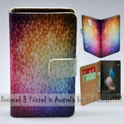 For Huawei Series - Mosaic Theme Print Wallet Mobile Phone Case Cover