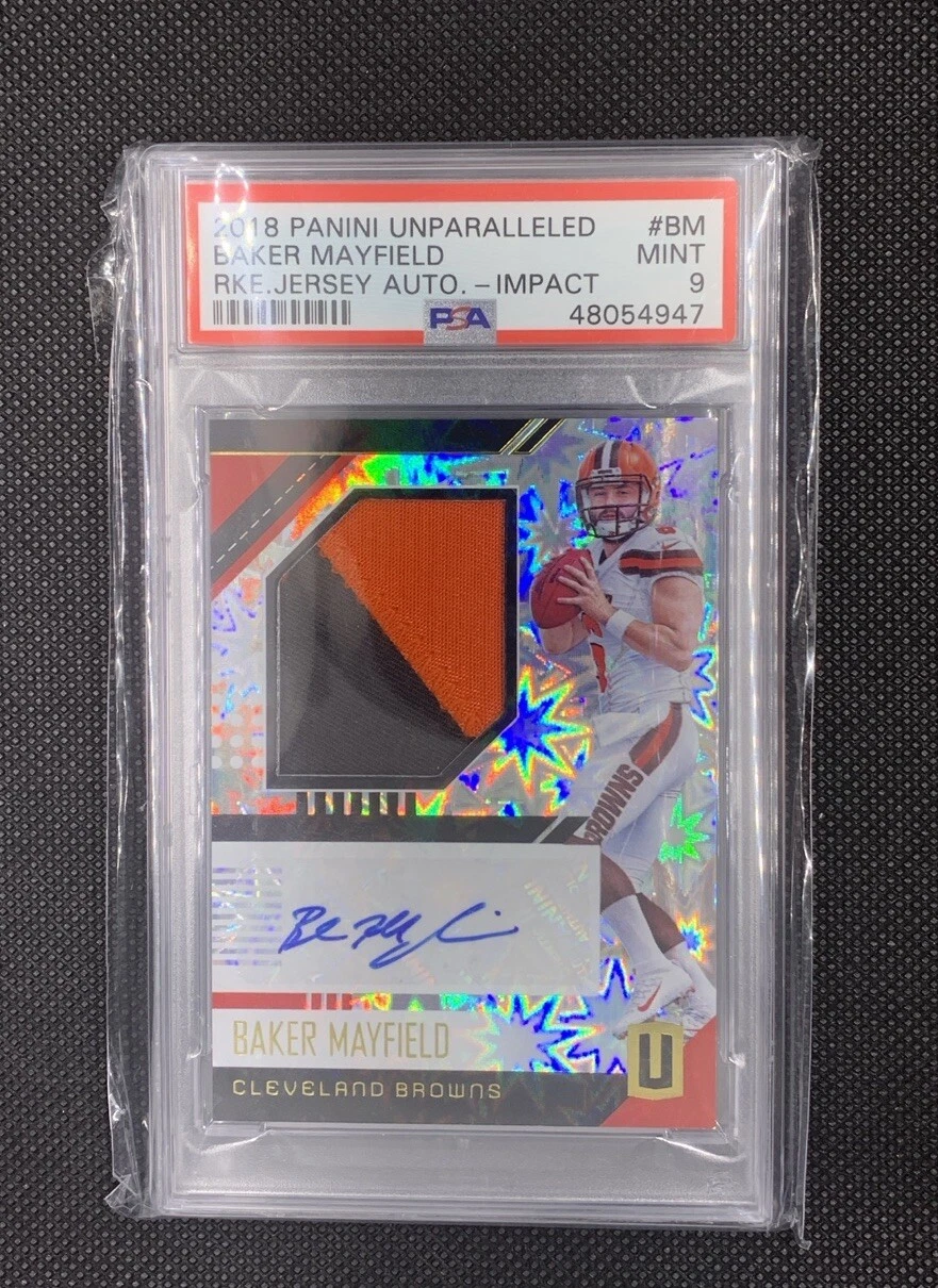 Baker Mayfield Panini Unparalleled Rookie Jersey Autographs #BM Impact