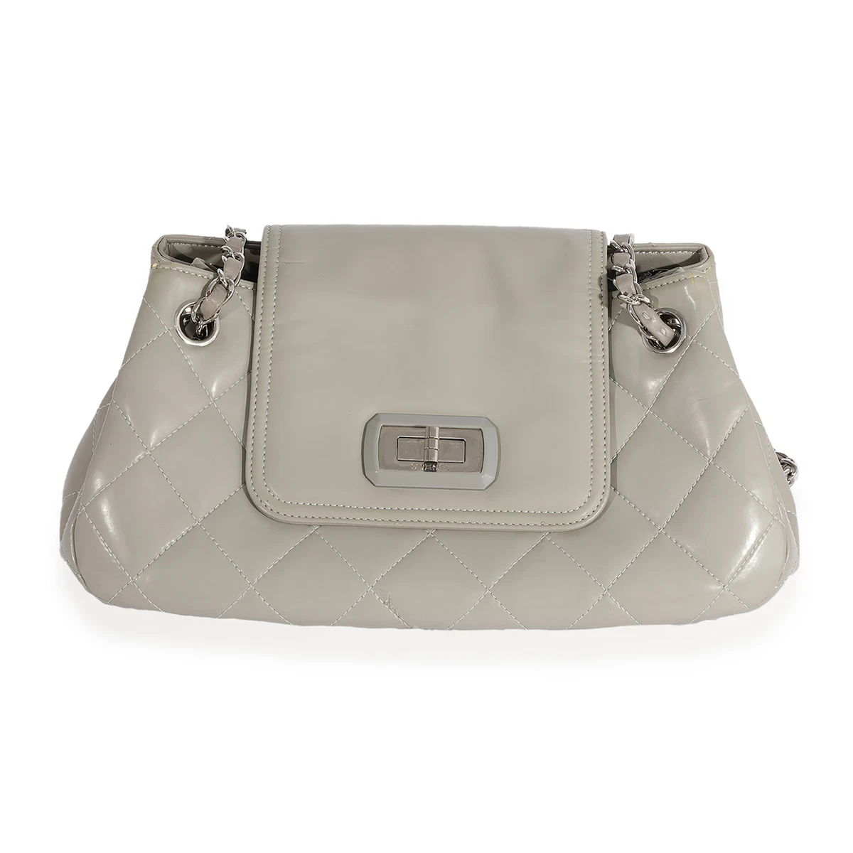 CHANEL Gray Quilted Glazed Leather Reissue Accordion Flap Bag eBay