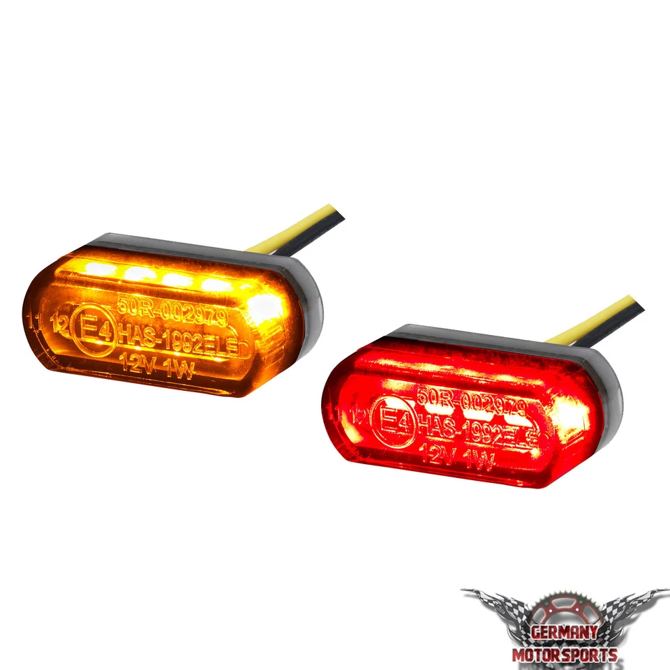 Mini intermitente LED 3 en 1 luz de freno luz trasera moto scooter quad homologado e 12V - Imagen 4 de 4