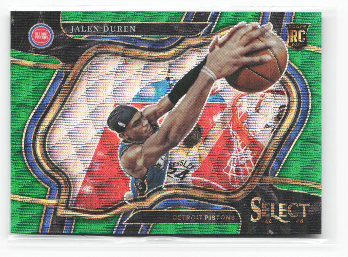 2022-23 Select Courtside Jalen Duren #286 Green Wave RC 21/50 Pistons Rookie