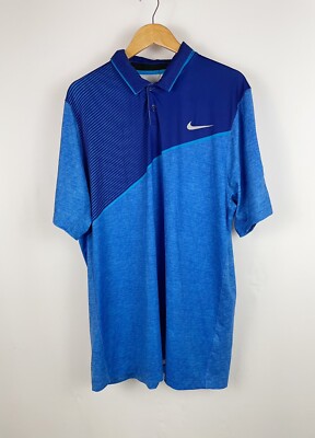 Nike Shirt Mens Size XL Golf Polo Dri-Fit Major Elite 26 White Rory