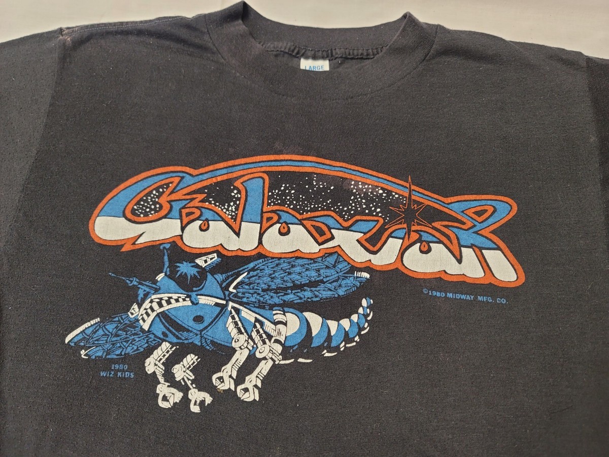 Vtg Original Galaxian Arcade 1980 Midway T-Shirt Sz Large Single