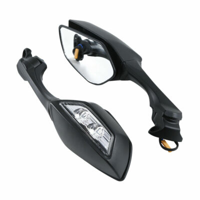 Rear View Mirrors LED Turn Signal Fit For Kawasaki Ninja ZX10R 2016-2025 2018 17