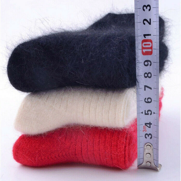 Women Wool Fanshion Thick Casual Sport Solid Winter Warm Crew Socks 3 Pack