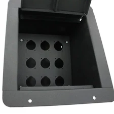 MCS Pro Audio Recessed Stage Floor Pocket Box Blank Insert Plate w/ 9 D cutouts 