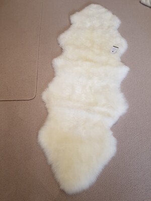 Lammfell Teppich Doppel Lammfell Teppiche Natur Elfenbein Creme/Weiß