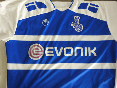 MSV Duisburg 2008 Home Jersey #14 Branco Uhlsport Blue Shirt Size
