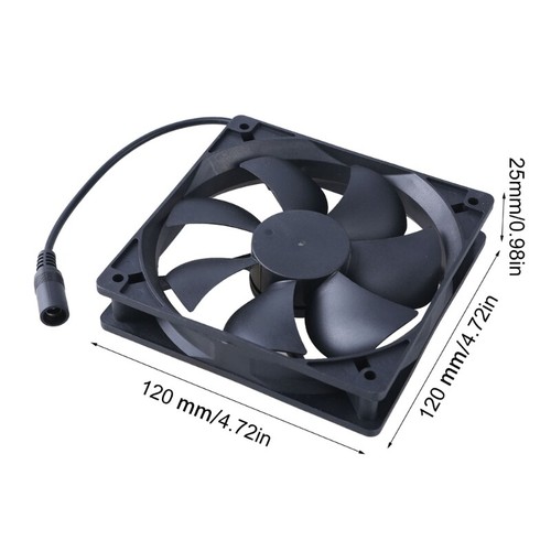 Heavy Duty 12V 120mm Cooling Fan High Speed for Gaming Console Ventilation - Afbeelding 8 van 8