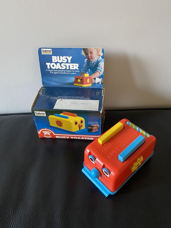 Vintage 1976 Gabriel Toys Busy Toaster Made in USA - Toy Collectible With Box