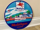 Mobigas Marine Oil Mobiloil gasoline racing vintage Style advertising sign