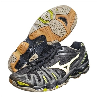 Mizuno Wave Tornado 8 Womens Volleyball Shoes Sneakers Black Neon Yellow 9.5