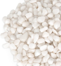 2.5 Pound Pebbles for Indoor Plants, 3/8" Decorative White Rocks for Vases, Plan