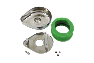 Conjunto de filtro de aire lágrima cromada para Harley Davidson Foto 2 de 3