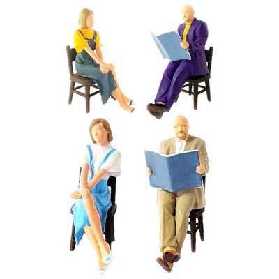Resin 1/64 Figuren Leser Miniaturen Diorama Spielzeug Figur Puppe Sammlerstücke