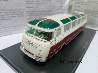 Autocult 1:43 Krauss Maffei KML 110 White Red Maffei Bus Model