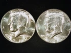 1982-P and D Kennedy Half Dollars (2 coins) AU+. Free Shipping!