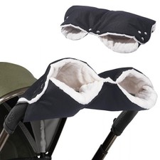 Stroller Hand Muff Winter Extra Thick Pushchair Gloves Keep Warm for Black