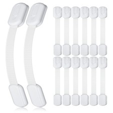 4our Kiddies 14 Pack Baby Proof Cabinet Latches, Childproof Drawer Latches w...