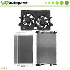 Cooling Fan and Radiator Condenser Car Assembly For 2009-2012 Ford Escape 2.5L