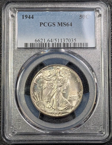 1944 Walking Liberty 50C - PCGS MS64 STUNER! - Old Glory C&C Weekly 1c Auction!