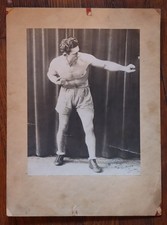 Vintage photo - Studio portrait of shirtless wrestler - bulge - Gay interest