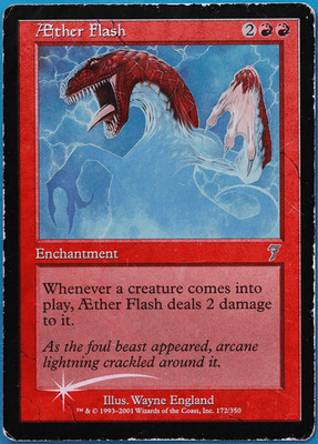 Aether Flash FOIL 7th Edition HEAVILY PLD Red Uncommon CARD (505962) ABUGames
