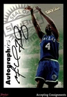 1997-98 SkyBox Premium Autographics Michael Finley AUTO MAVERICKS