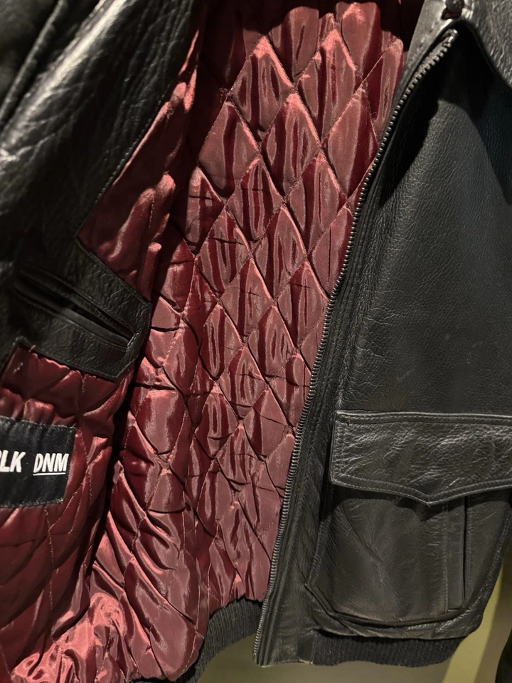 BLK DNM PILOT LEATHER JACKET. RRP- £900 - Size Medium - Excellent Condition - Image 4 of 4