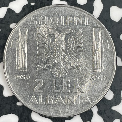 1939-R Albania 2 Lek Lot#F6814