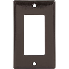 Eaton 1 -Gang Brown Plastic Decorator Wall Plate