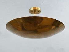 6 Light Elegant Ceiling Flush mount Light Pendant Mid Century Modern Raw Brass