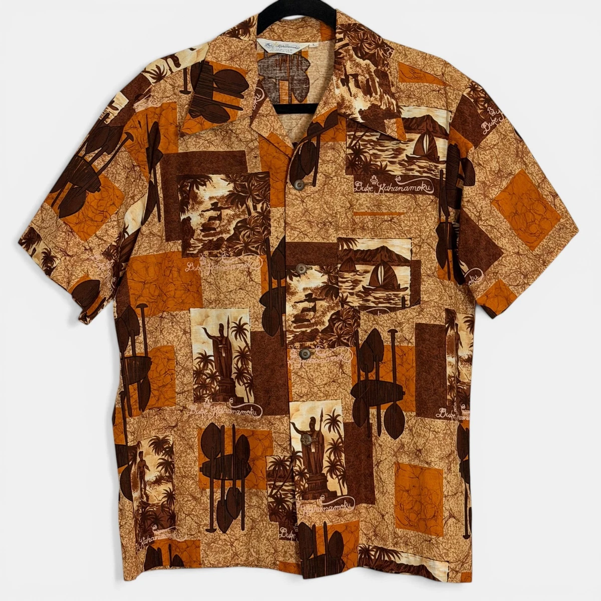 Duke Kahanamoku Hawaiian Casual Button-Down Shirts for Men for