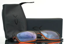 BLACKFIN BF651 Everbay 338 Black Orange Mens Rectangle Eyeglasses 52-16-145 B:35