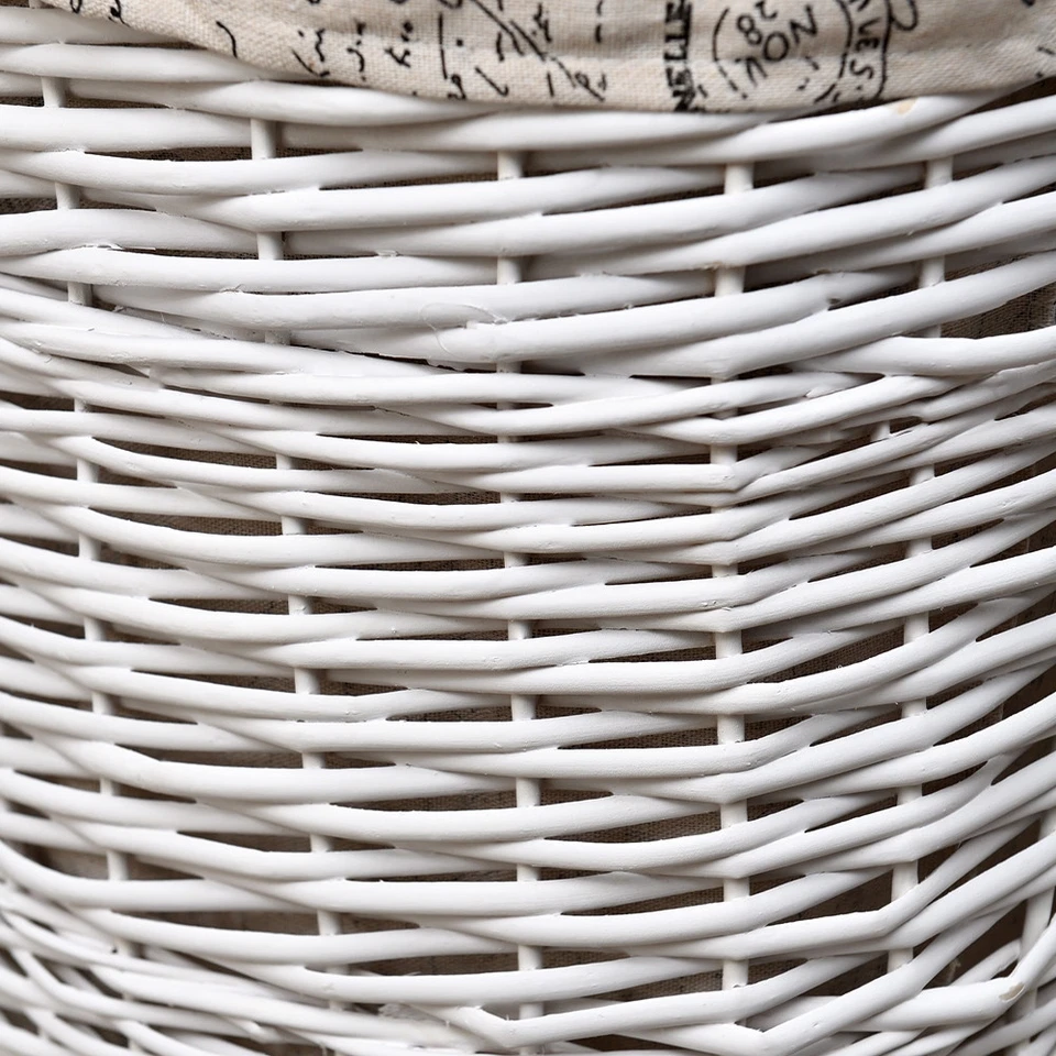 3er Set Wäschekorb Weiß Wäschebox Wäschesammler Wäschetruhe Wäschesack - Bild 4 von 4