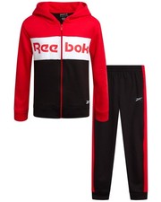Boys Sweatsuit Set - 2 Piece Athletic Fleece Joggers Set with Zip Up Hoodie S...