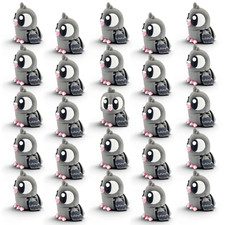 25PCS Articulated Mini Pigeon Toy 1.6" USA Made, Keychain Add-On Available
