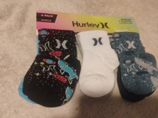 6 Hurley Ankle Socks 6-12 months Toddler Boys Girls Pack Pairs NEW
