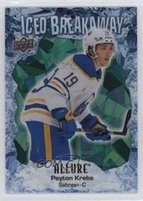 2023-24 Upper Deck Allure Iced Breakaway Green 185/249 Peyton Krebs #IB-21 a2p