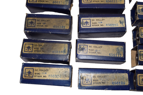 (Lot 25) JET 5C Collet Assorted Sizes 3/16, 1/2, 17/32, 3/4, 5/16, 13/16 - Foto 10 di 13