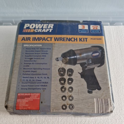 #ad powercraft air impact wrench kit WWIR 12 11 Heavy Duty Square Drive Impact GBP 19.95