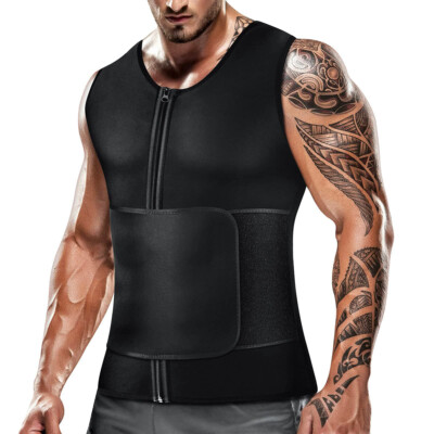 Mens Waist Trainer Sauna Sweat Vest for Weight Loss Body Shaper Faja Para Hombre