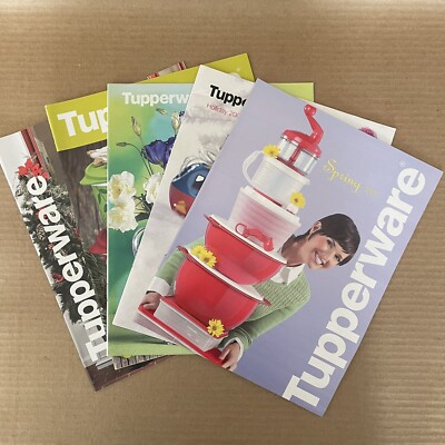 Tupperware Product Catalogs Home Parties Magazine 2007-2009 Booklets - Lot of 5