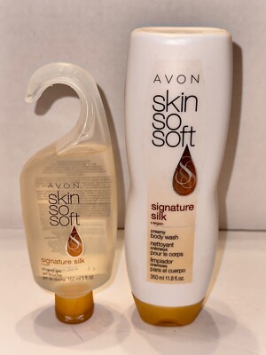 NEW Avon Skin So Soft Signature Silk + Argan Creamy Body Wash Shower Gel Sealed