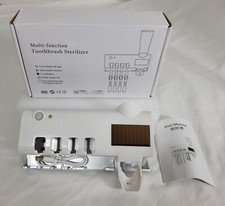 Wall Mounted UV Toothbrush Sanitizer Holder Smart IR Auto Toothpaste Dispenser