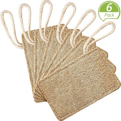 6 Stück Geschirrspülen Luffa Tuch Schwamm Schrubber Reiniger Natur Küche Reinigung Pad